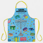 Gepersonaliseerde BlueChanoeka Schort (Voorkant)