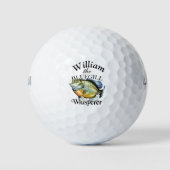 Gepersonaliseerde Bluegill Whisperer Visser Golfballen (Voorkant)
