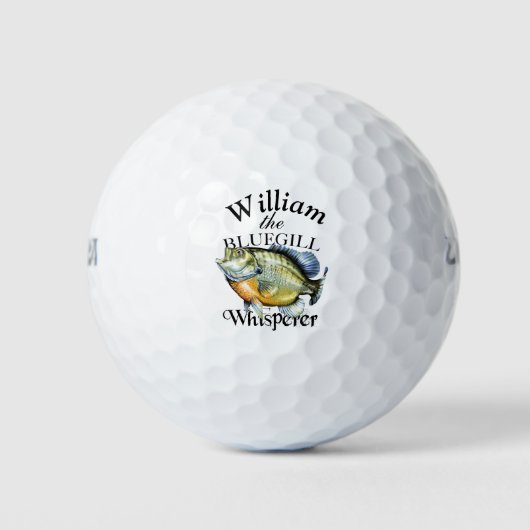 Gepersonaliseerde Bluegill Whisperer Visser Golfballen (Voorkant)