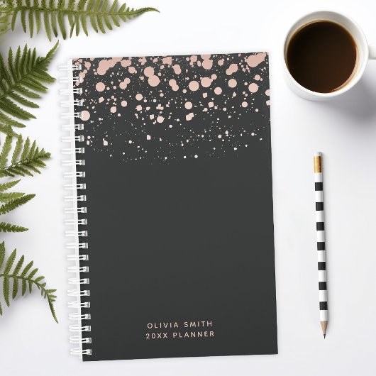 Gepersonaliseerde Blush & Black Planner