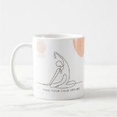 Gepersonaliseerde Blush Digitale Detox Yoga Line A Koffiemok (Links)