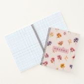 Gepersonaliseerde Blush en Lavendel Tuin Notitieboek (Binnen)