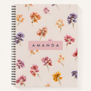 Gepersonaliseerde Blush en Lavendel Tuin Notitieboek
