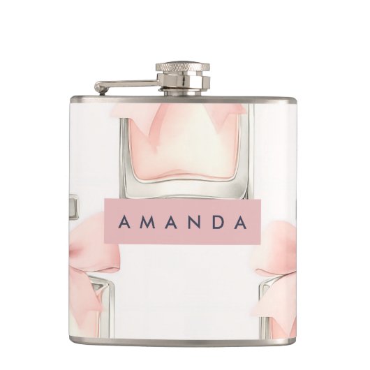 Gepersonaliseerde Blush Parfumfles Coquette Patroo Heupfles (Voorkant)