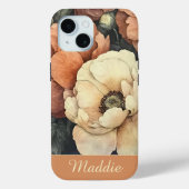Gepersonaliseerde   Blush Pink Bloemen Case-Mate iPhone Case (Achterkant)