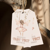 Gepersonaliseerde Blush Pink Fairy Eerste 1e verja Cadeaulabel
