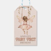 Gepersonaliseerde Blush Pink Fairy Eerste 1e verja Cadeaulabel (Voorkant)