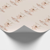 Gepersonaliseerde Blush Pink Fairy Eerste 1e verja Cadeaupapier (Hoek)