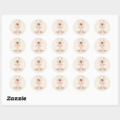 Gepersonaliseerde Blush Pink Fairy Eerste 1e verja Ronde Sticker (Vel)