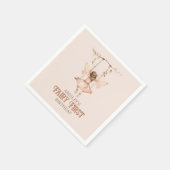 Gepersonaliseerde Blush Pink Fairy Eerste 1e verja Servet (Hoek)