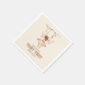 Gepersonaliseerde Blush Pink Fairy Eerste 1e verja Servet (Hoek)