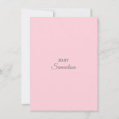 Gepersonaliseerde Blush Pink Floral Baby shower Kaart (Achterkant)