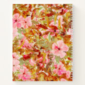 Gepersonaliseerde Blush Pink Floral Dankbaarheid J Notitieboek (Achterkant)