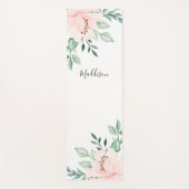 Gepersonaliseerde Blush Pink Flower Yogamat (Voorkant)