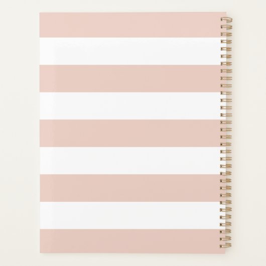 Gepersonaliseerde Blush Pink Fotocollage Planner (Achterkant)