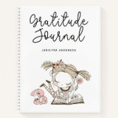 Gepersonaliseerde Blush Pink Girly Dankbaarheidsjo Notitieboek (Voorkant)