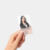 Gepersonaliseerde Blush Pink Girly Modern Personee Badge (Handheld)