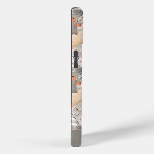 Gepersonaliseerde Blush Pink & Grey Waterverf Bloe Case-Mate iPhone Case (Achterkant / Rechts)