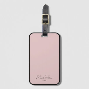 Gepersonaliseerde Blush Pink Handgeschreven aangep Bagagelabel