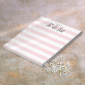 Gepersonaliseerde Blush roze striped to Do List Notitieblok