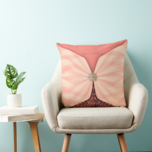 Gepersonaliseerde Blush Roze Textiel Illusie Kussen