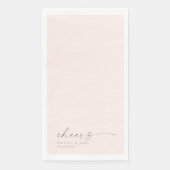 Gepersonaliseerde Blush Wedding Gastenservetten Servet (Voorkant)