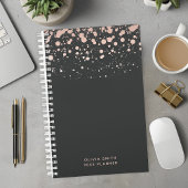  Gepersonaliseerde Blush & Zwart  Planner