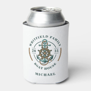 Gepersonaliseerde Boat House Anker Boat Wheel Year Blikjeskoeler