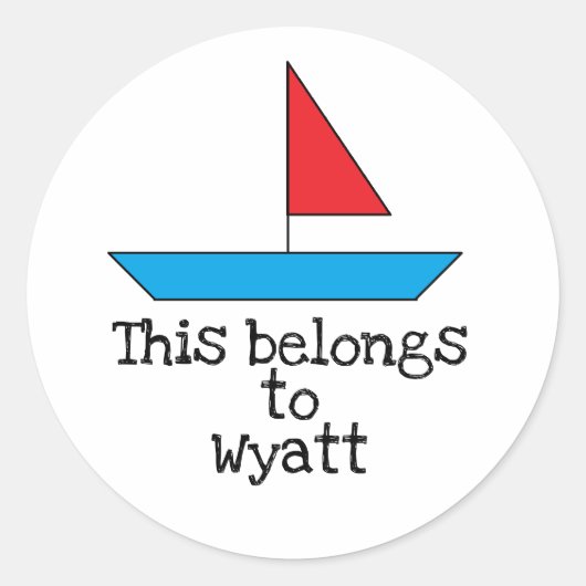 Gepersonaliseerde "Boat" Stickers (Voorkant)