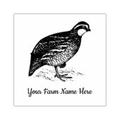 Gepersonaliseerde Bobwhite Quail Boerderij Rubberstempel (Afrduk)
