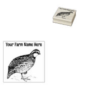 Gepersonaliseerde Bobwhite Quail Boerderij Stamp Rubberstempel (Gestempeld)