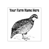 Gepersonaliseerde Bobwhite Quail Boerderij Stamp Rubberstempel (Afrduk)