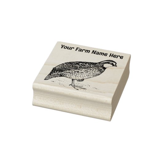 Gepersonaliseerde Bobwhite Quail Boerderij Stamp Rubberstempel (Stempel)