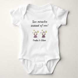 gepersonaliseerde bodysuit voor tweelingbaby meisj