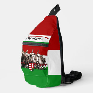 Gepersonaliseerde Boedapest Helden Hongaarse Vlag Sling Bag