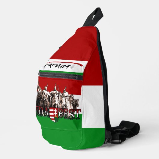 Gepersonaliseerde Boedapest Helden Hongaarse Vlag Sling Bag (Rechterhoek)