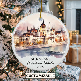 Gepersonaliseerde Boedapest Ornament, Hongarije Gi Keramisch Ornament