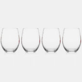 Gepersonaliseerde boek club wijnglazen wijnglas zonder voet (Links)