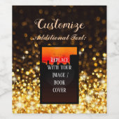 Gepersonaliseerde boek lancering goud wijn etiket (Enkel label)