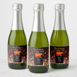 Gepersonaliseerde boek Lancering Roos Gold Mini Sparkling Wijnetiket