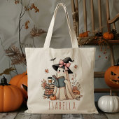Gepersonaliseerde boek lezen Ghost Trick or treat  Tote Bag