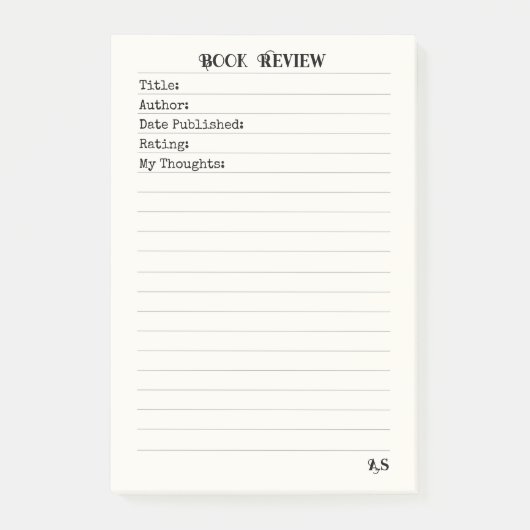 Gepersonaliseerde Boek Review 3M Post-it® Notes (Voorkant)