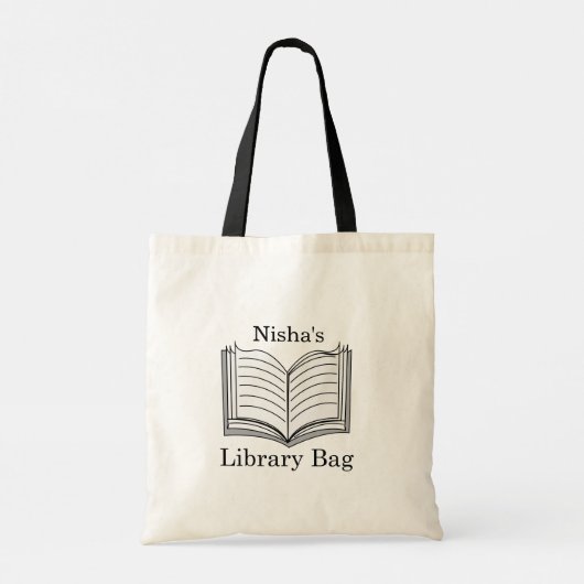 Gepersonaliseerde boeken Bibliotheek Tote Bag (Achterkant)