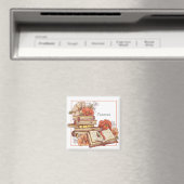 Gepersonaliseerde boeken en bloemen magneet (Insitu (Vaatwasser))