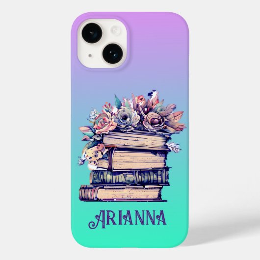 Gepersonaliseerde boeken en Rozen Case-Mate iPhone Case (Achterkant)