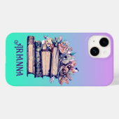 Gepersonaliseerde boeken en Rozen Case-Mate iPhone Case (Achterkant (horizontaal))