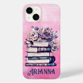 Gepersonaliseerde boeken en Rozen Case-Mate iPhone Case (Achterkant)