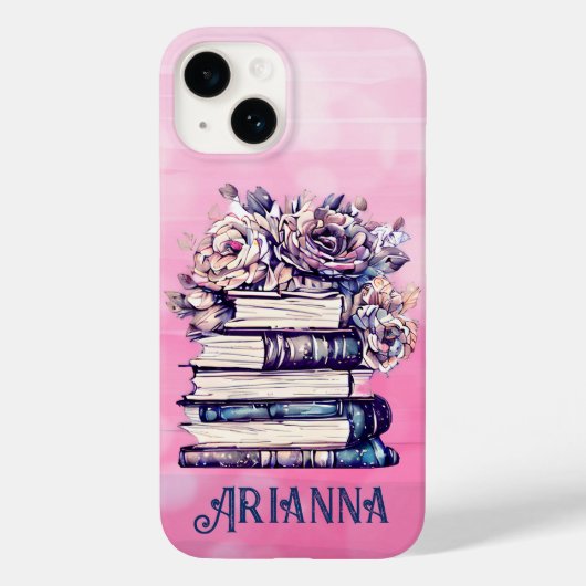 Gepersonaliseerde boeken en Rozen Case-Mate iPhone Case (Achterkant)