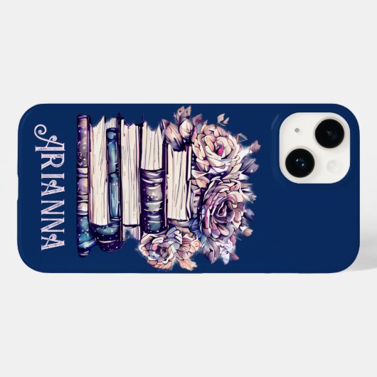 Gepersonaliseerde  boeken en Rozen Case-Mate iPhone Case (Achterkant (horizontaal))