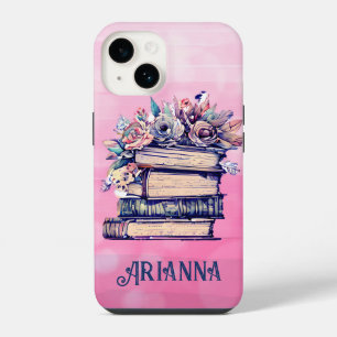 Gepersonaliseerde  boeken en Rozen iPhone 14 Hoesje